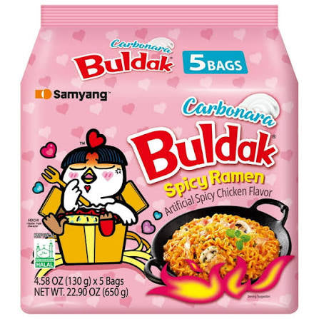 Buldak Ramen 5 pack - Spicy Carbonara