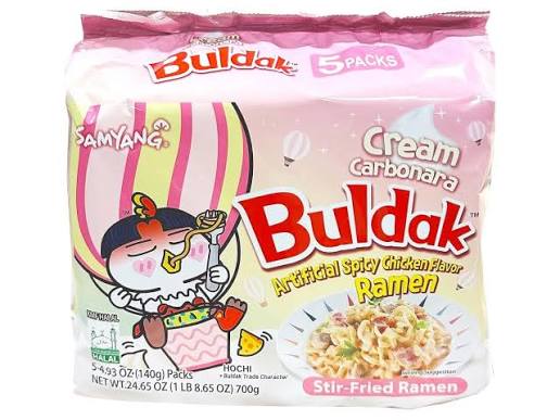 Buldak Ramen 5 pack - Cream Carbonara